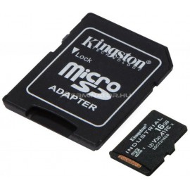 MEMÓRIAKÁRTYA 16GB KINGSTON MICROSDHC C10